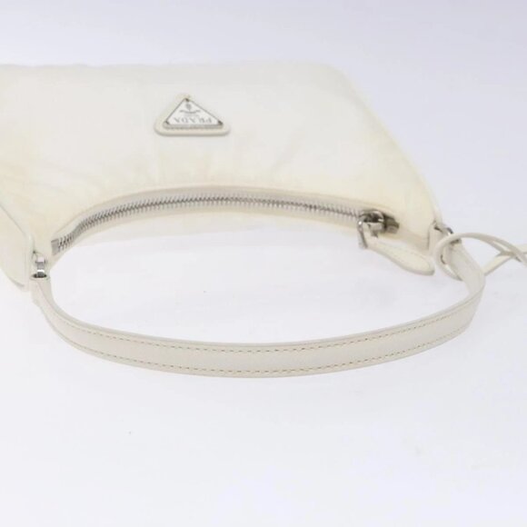PRADA Re-Edition 2005 Hand Bag Nylon White Silver Auth yk19251 - Picture 8 of 16